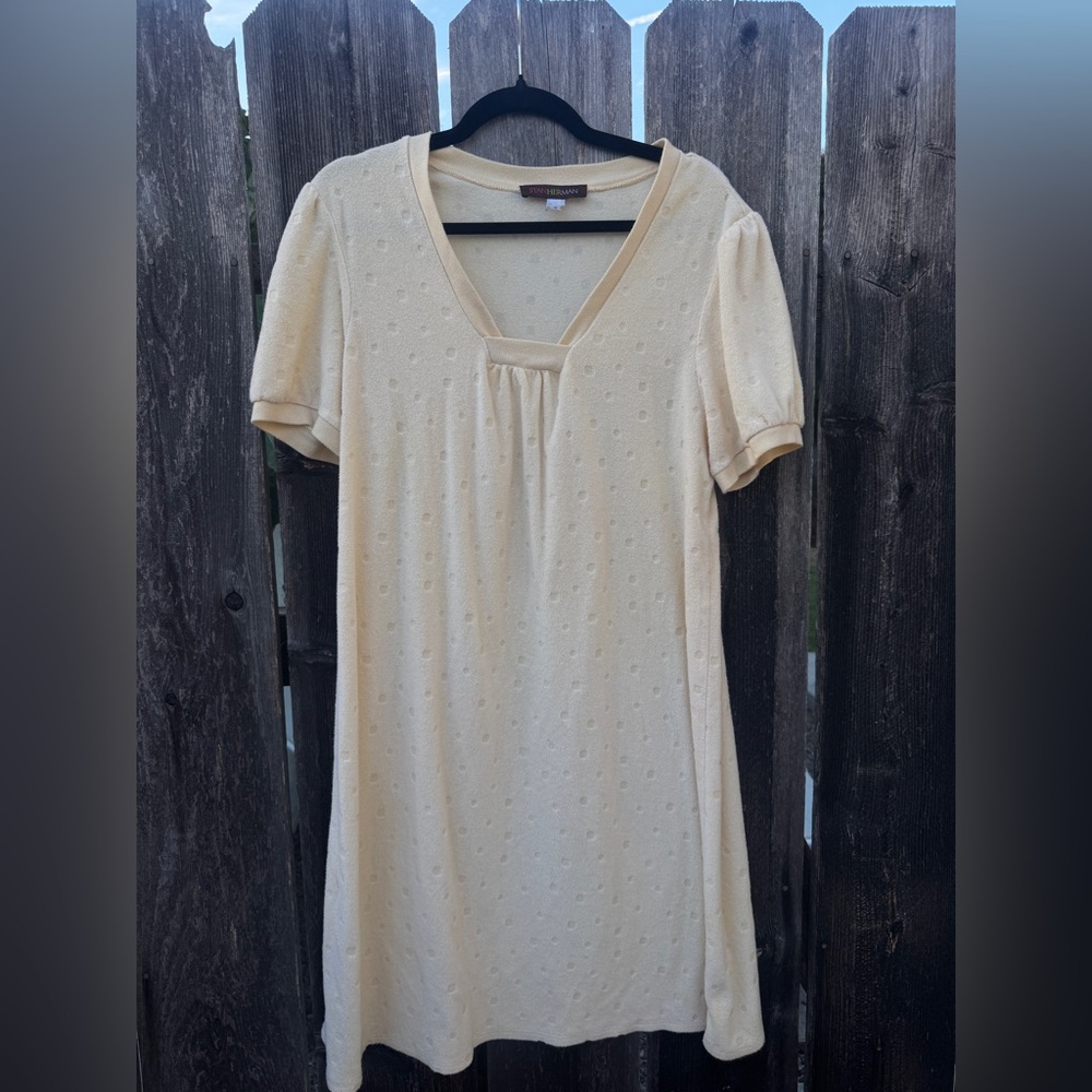 Vintage Cotton Butter Yellow Swim Coverup Dress Nightgown